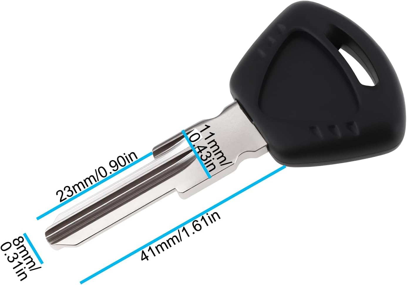 Briny River Motorcycle Uncut Blank Key Compatible with Triumph Daytona 675 2006-2020 Compatible with Daytona 675 R 2006-2020 image number 6