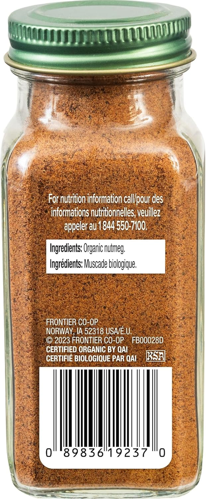 Simply Organic Simply Organic Nutmeg Ground Large Glass 65G, 65 G