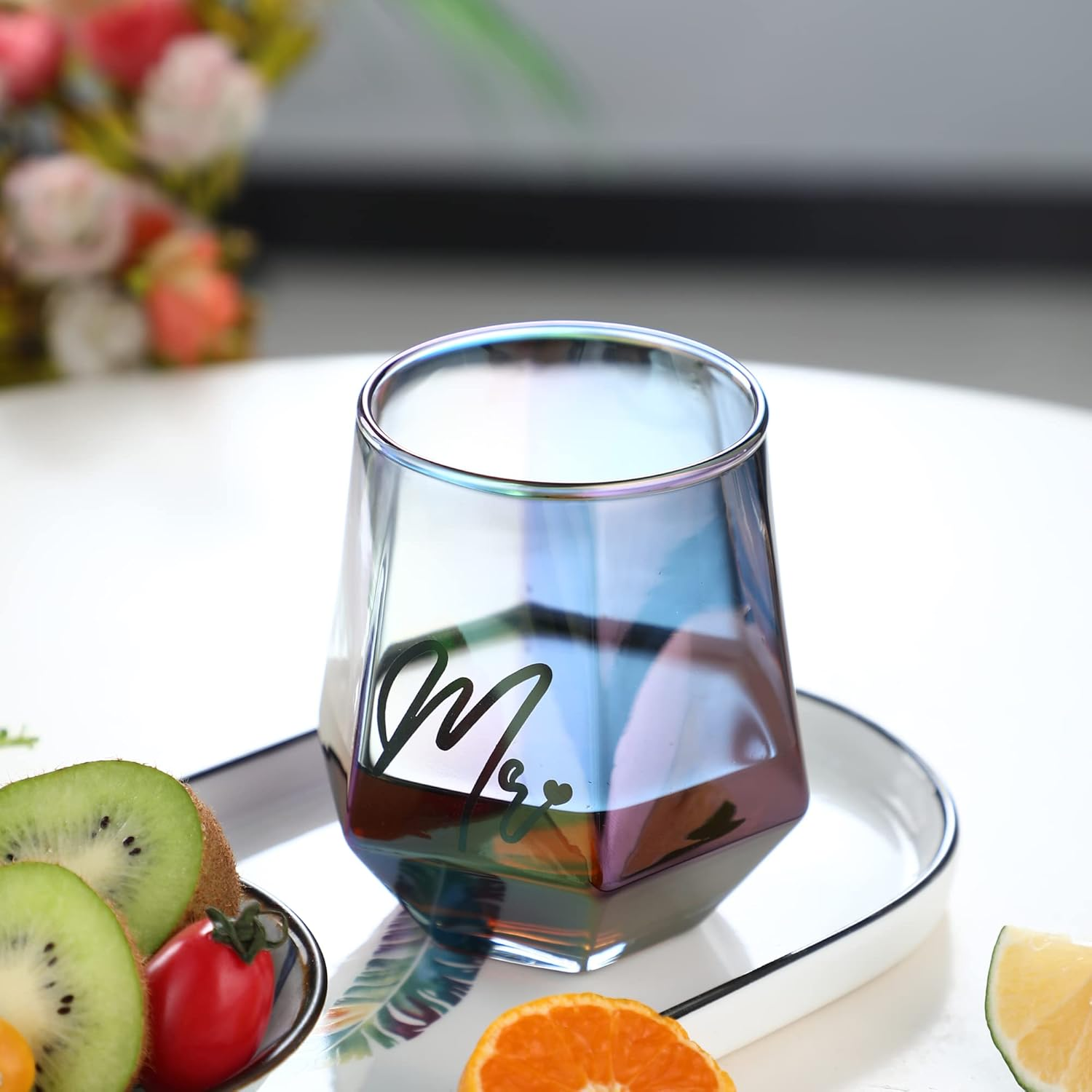 Mr and Mrs Couple Glasses,Wine Glass Mugs Set,Wedding Mugs for Bride and Groom,Wine Glasses Gifts for Couple Anniversary,Gifts for Women,Bridal Shower,Engagement,His & Hers,Christmas Valentines Day