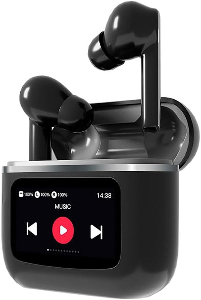 Cool Black LCD Touch Stereo Bluetooth Headphones image number 3