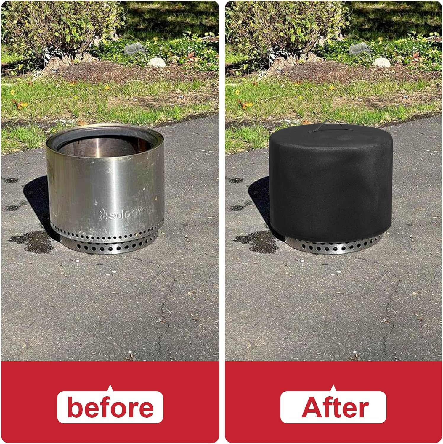 Fire Pit Cover for Solo Stove Yukon 2.0, 27 Inch Waterproof Heavy Duty round Fire Pit Cover for Solo Yukon Outdoor Camping