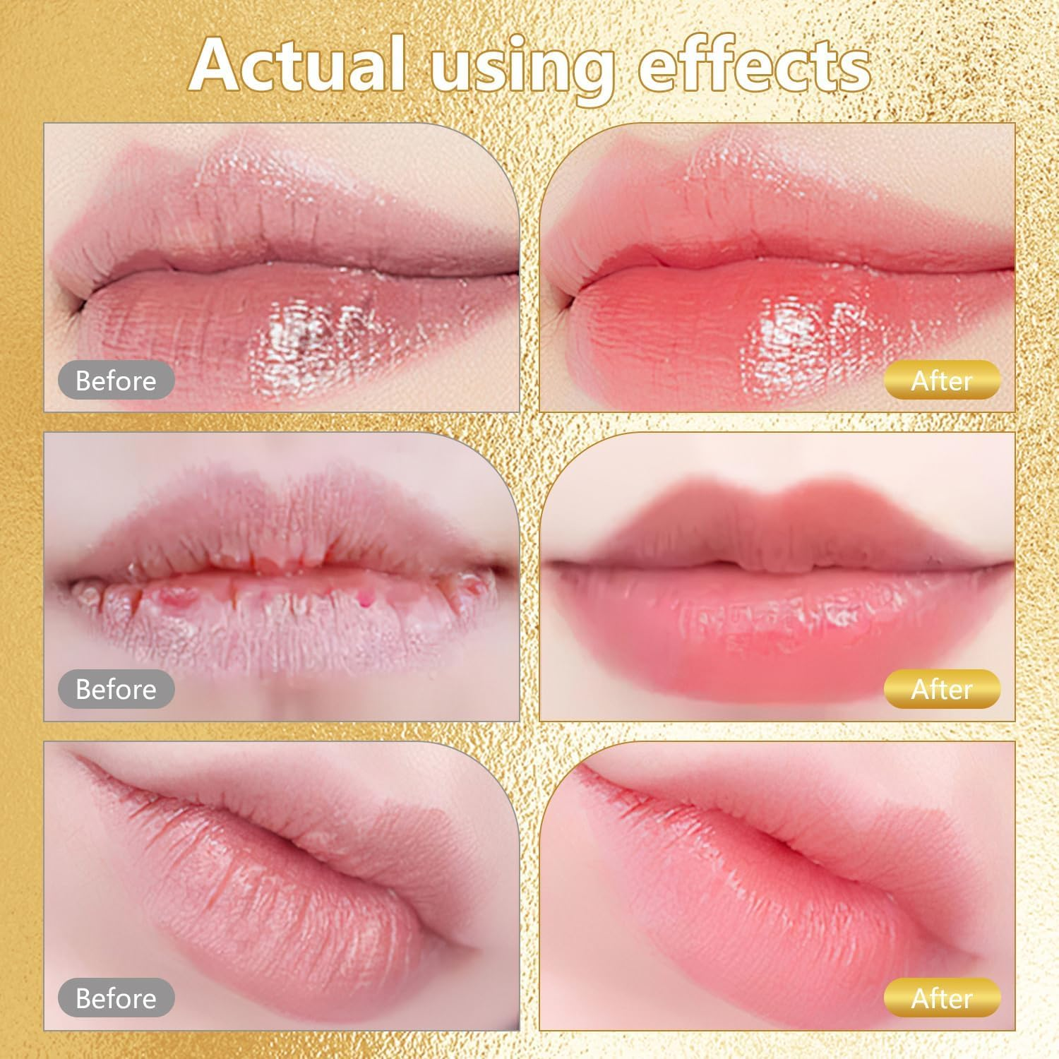 Bymolia Color Changing Lipstick, Transparente Transferproof Gold Crystal Color Changing Lip Stick for Women, Long Lasting 24 Hours Moisturizing Glossy Shine Lip Gloss, Deep Nourishment (2Pcs) image number 5