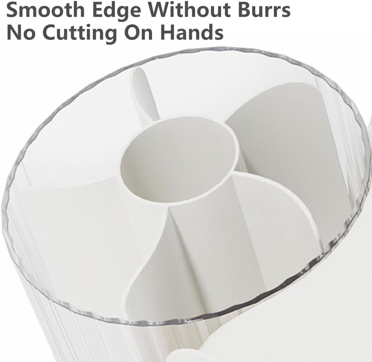 AIMALL Desktop Storage Box White, Rotating Cosmetic Brush Storage Cylinder, 360&deg; Desktop Organiser, Lipstick Eyeshadow Pen Holder, 23X12X13Cm/9X4.72X5.11In image number 6