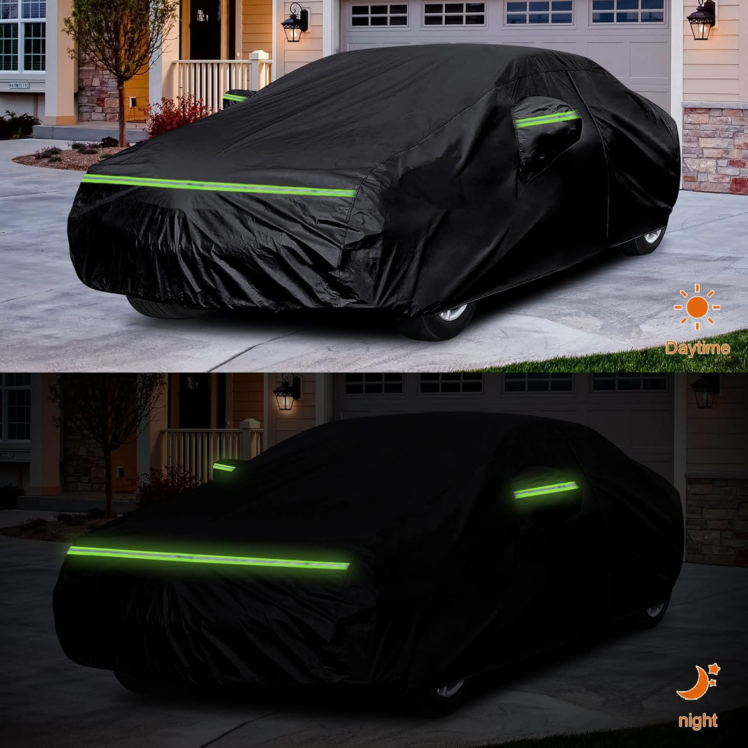 Waterproof Car Cover Replace for 2019-2025 Porsche Taycan, 6 Layers All Weather Custom-Fit Car Cover with Zipper Door, Charging Port for Snow Rain Dust Hail Protection image number 5