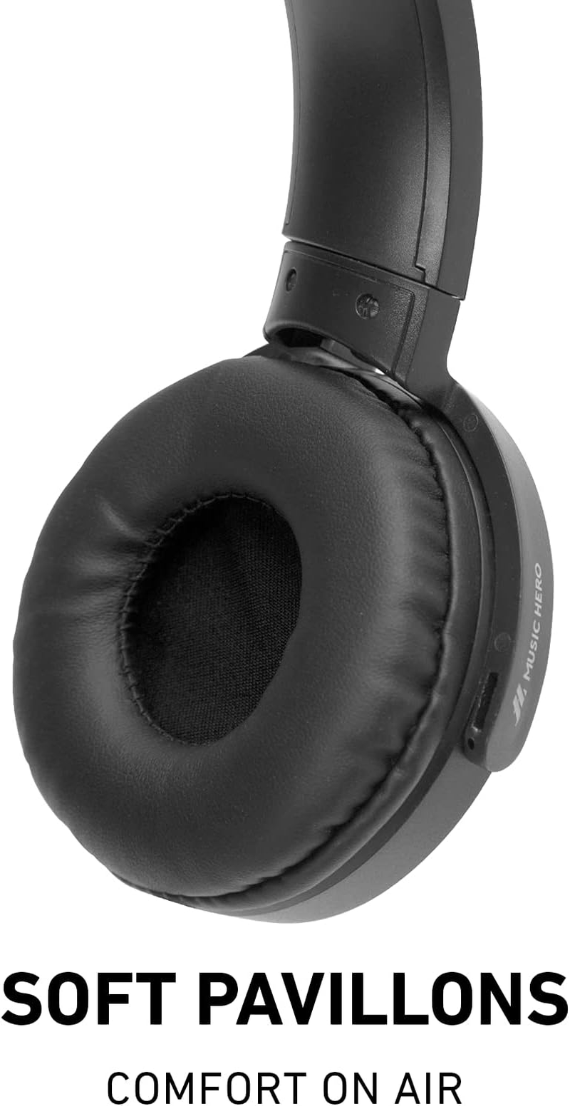 SBS Wired Headphones with Soft Rotating Ear Pads, 3.5 Mm X 1.2 M Jack Cable, Built-In Microphone and Answer/End Call Button, Black