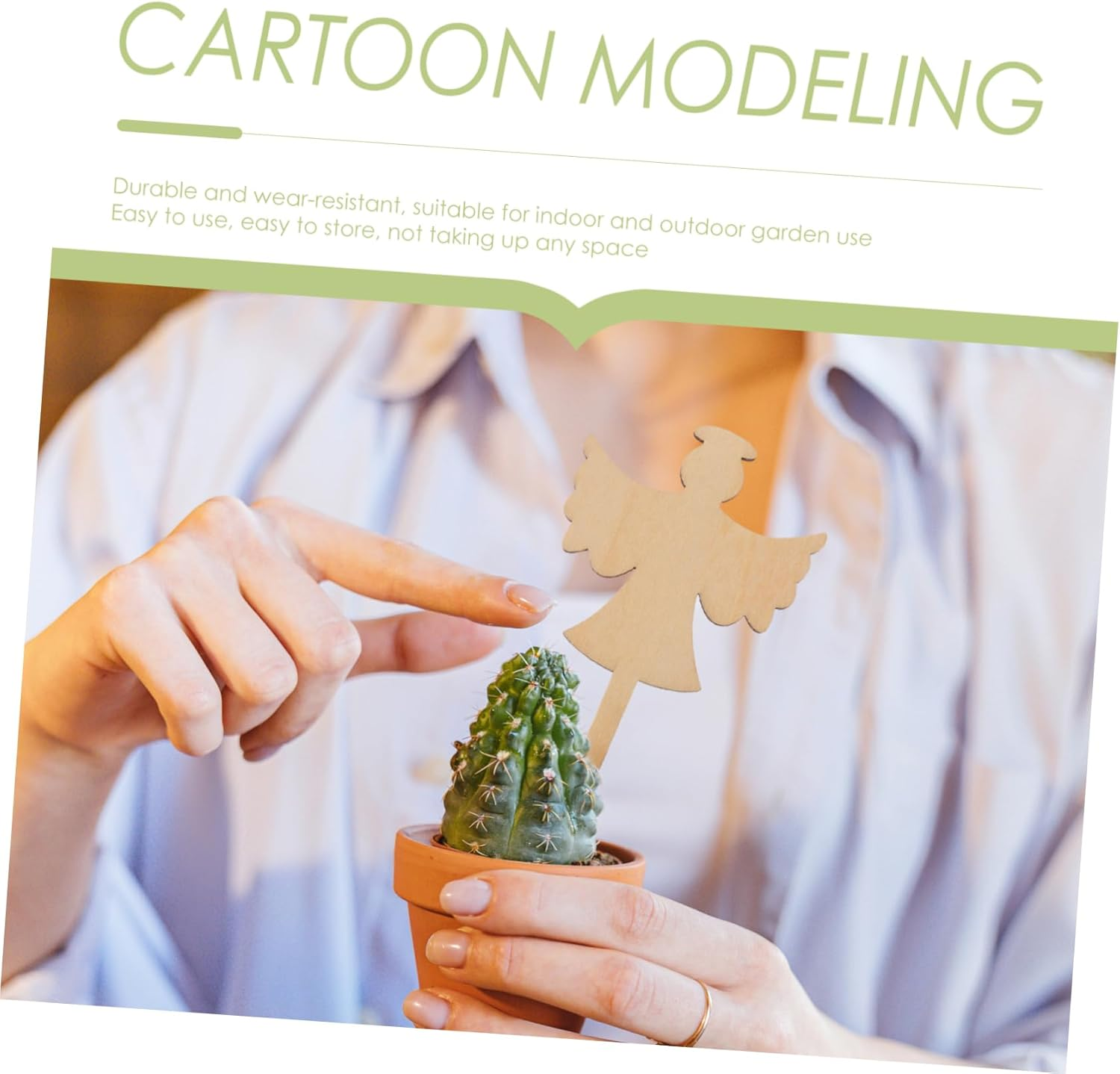 FUNOMOCYA 10Pcs Wooden Plant Labels for Flower Beds Gardening Decorative Tags Plants Flowers Labels Landscaping Pots Decor Garden Supplies image number 2