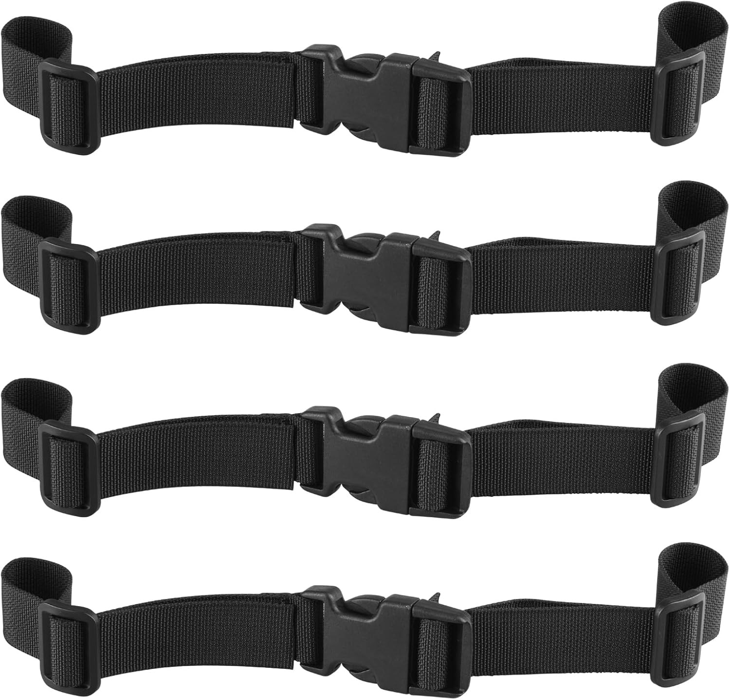 TRIWONDER Chest Strap for School Backpack, Packing Strap with Quick Release Backpack Straps Backpack Strap for Tactical Waist Bags, Outdoor, Travel, School Bag (Black-2 Pack)