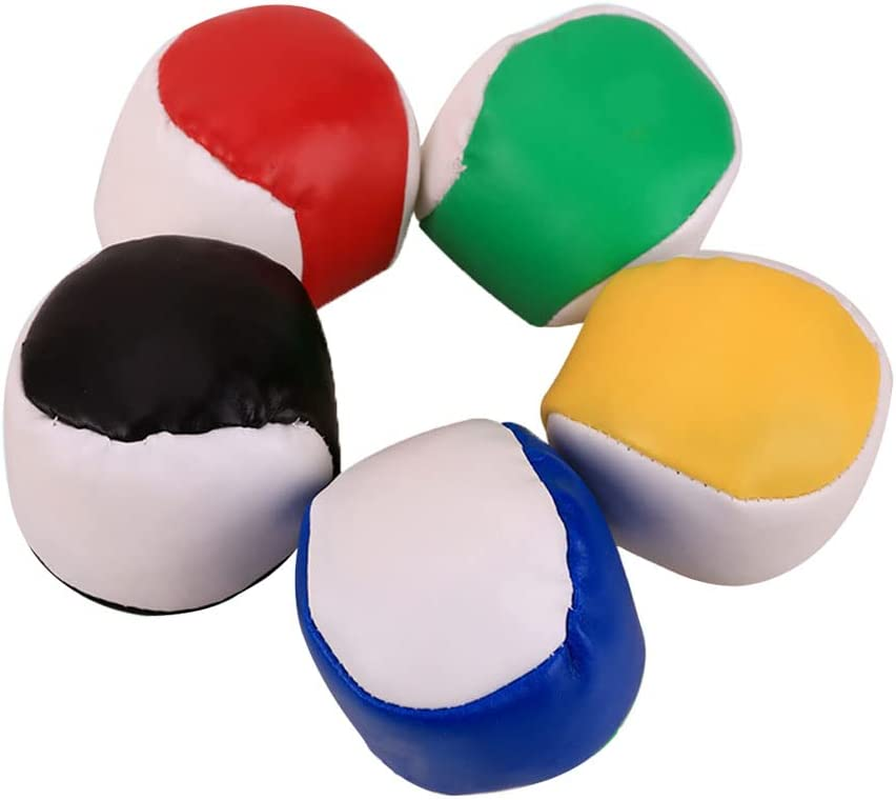 5 Packs Small Sandbag, Leather Sandbag,Throw Sandbag,Game Sandbag Ball,Kindergarten Balls Toys Throw Sandbags,Suitable for Children and Adults.(Yellow, Red, Black, Green, Blue) image number 4