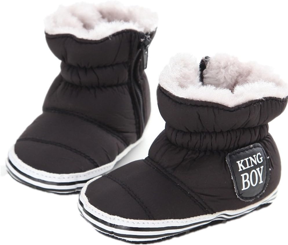 L-Peach Baby Boys' Winter Wear, Cold Protection, First Shoes, Kids, Newborn Shoes, Warm, Waterproof, Cold Protection, Baby Walking Shoes, for Beginning Walking, Infants, Walking Support, Zipper, Easy