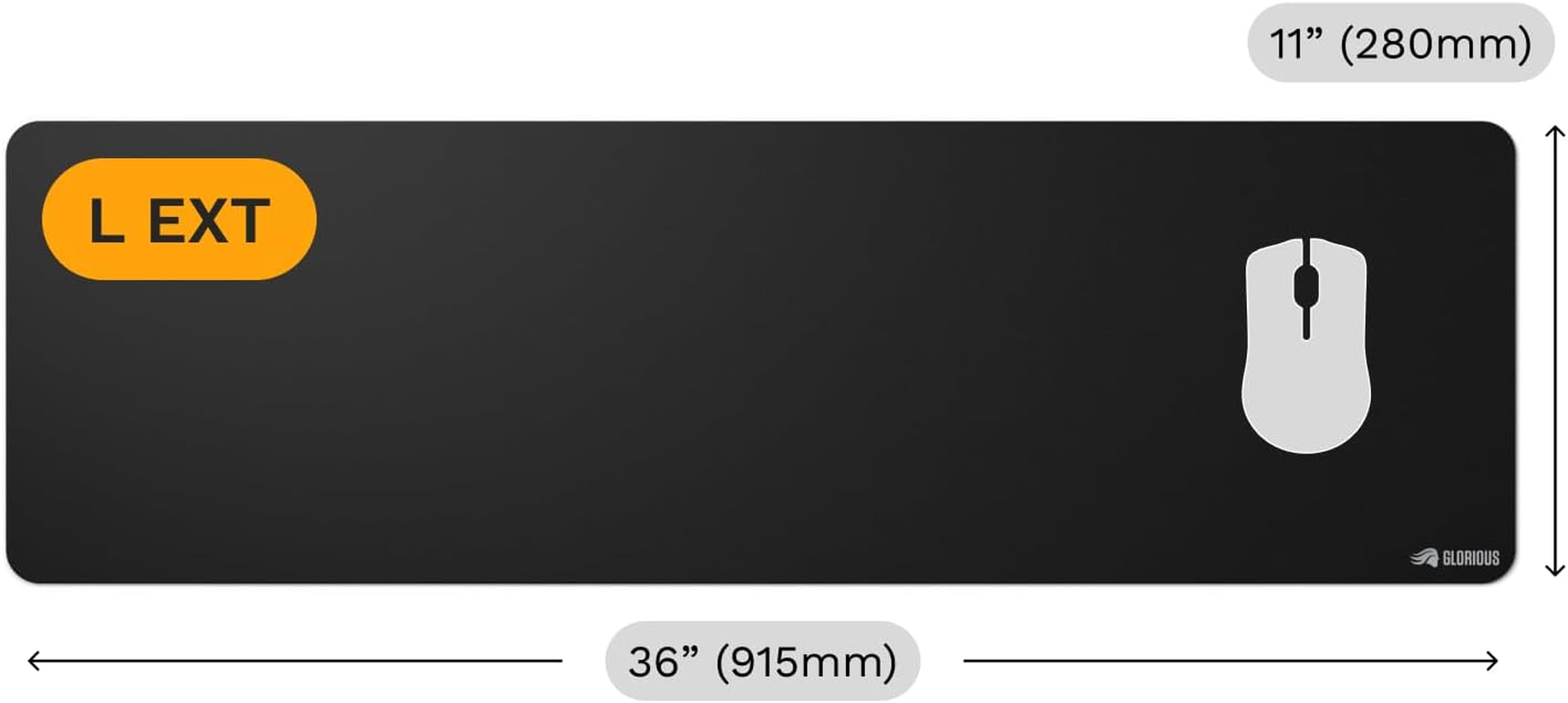 Glorious Gaming Mouse Pad GMP 2 - LE - Spill-Proof Mouse Pad, Optimised for All Gaming Sensors, Balanced Surface for Speed & Control, Edgeless Design - 915Mm X 280Mm X 3Mm - Large Extended Desk Mat image number 6