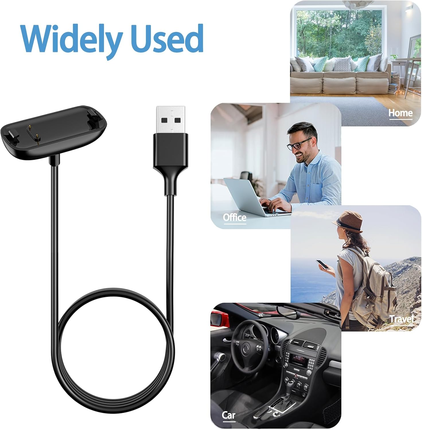 Meliya Charger for Fitbit Inspire 3, Replacement USB Charging Cable Compatible with Fitbit Inspire 3 Fitness Tracker image number 3