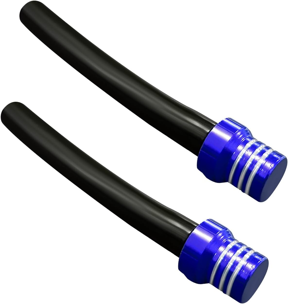 2 PCS Breather Hose Gas Fuel Tank Cap, CNC One Way Tank Valve Vent Tube with Aluminum Breather Valve, Universal for ATV Quad CRF YZF RMZ KLX DRZ Pit Dirt Bike Motorcycle (Blue)