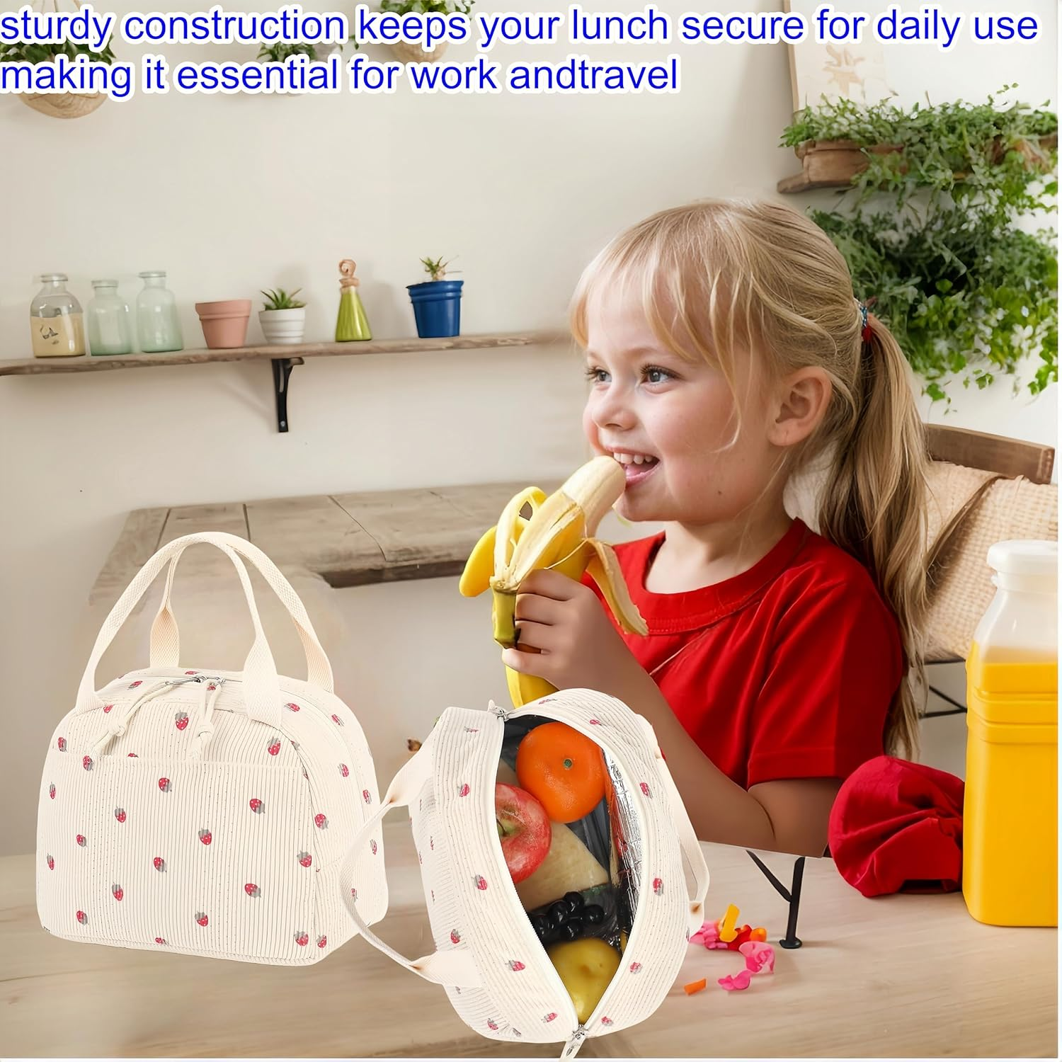 Lunch Bag for Women Cute Insulated Lunch Box Small Cooler Bag Adult Work Lunch Bag image number 1