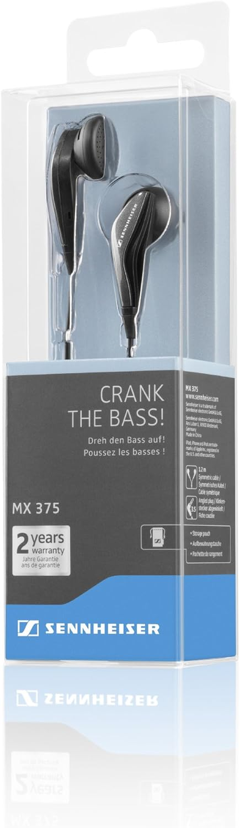 Sennheiser MX375 In-Ear Headphones - Black