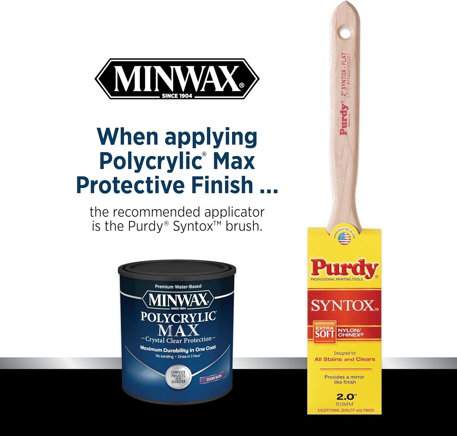 Minwax&reg; Polycrylic&reg; Max, Satin, Clear, 1 Quart image number 5