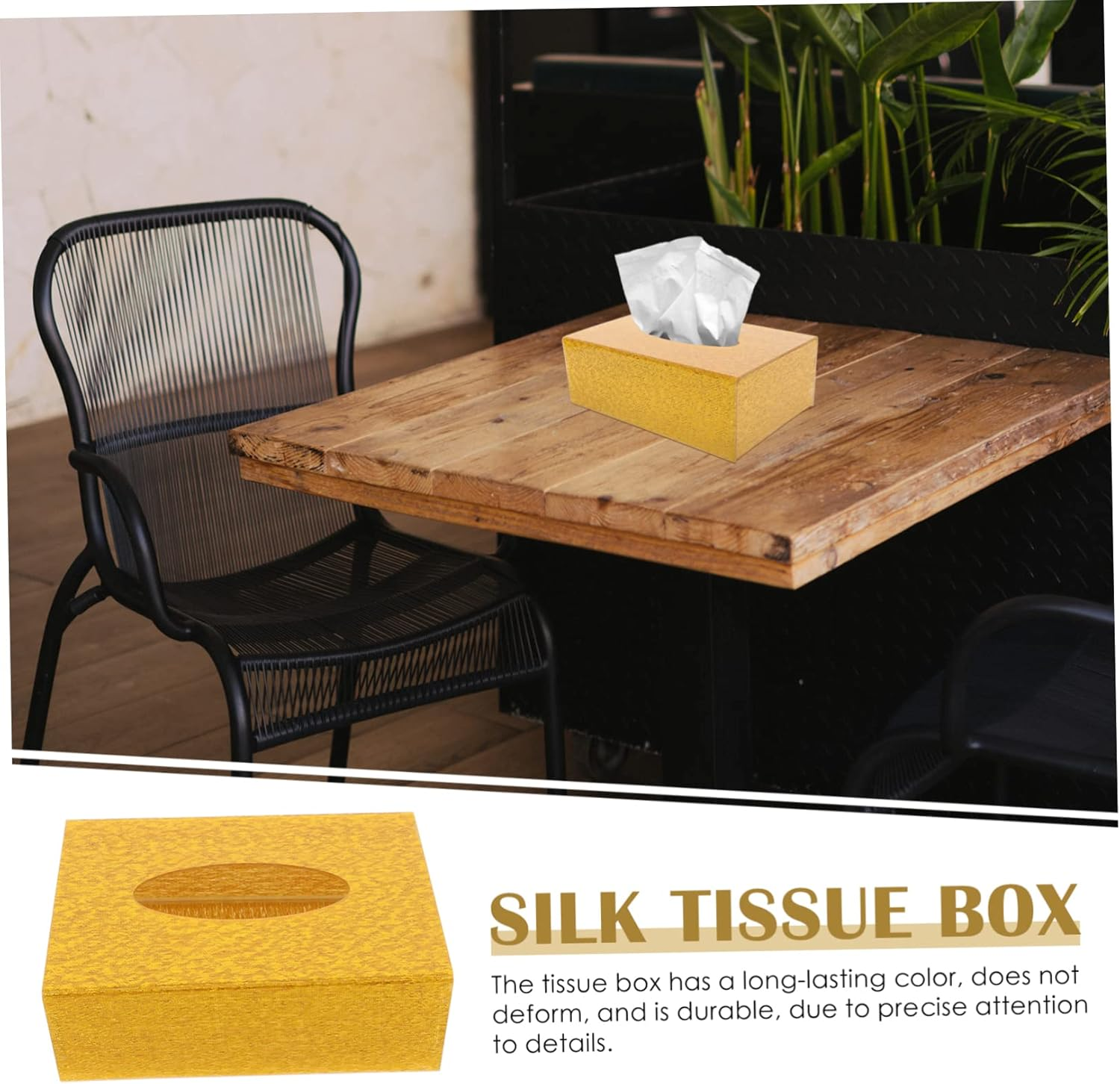 SHOWERORO Tissue Box Holder Tissue Storage Container Acrylic Napkin Case Container Decorative for Restaurant image number 6