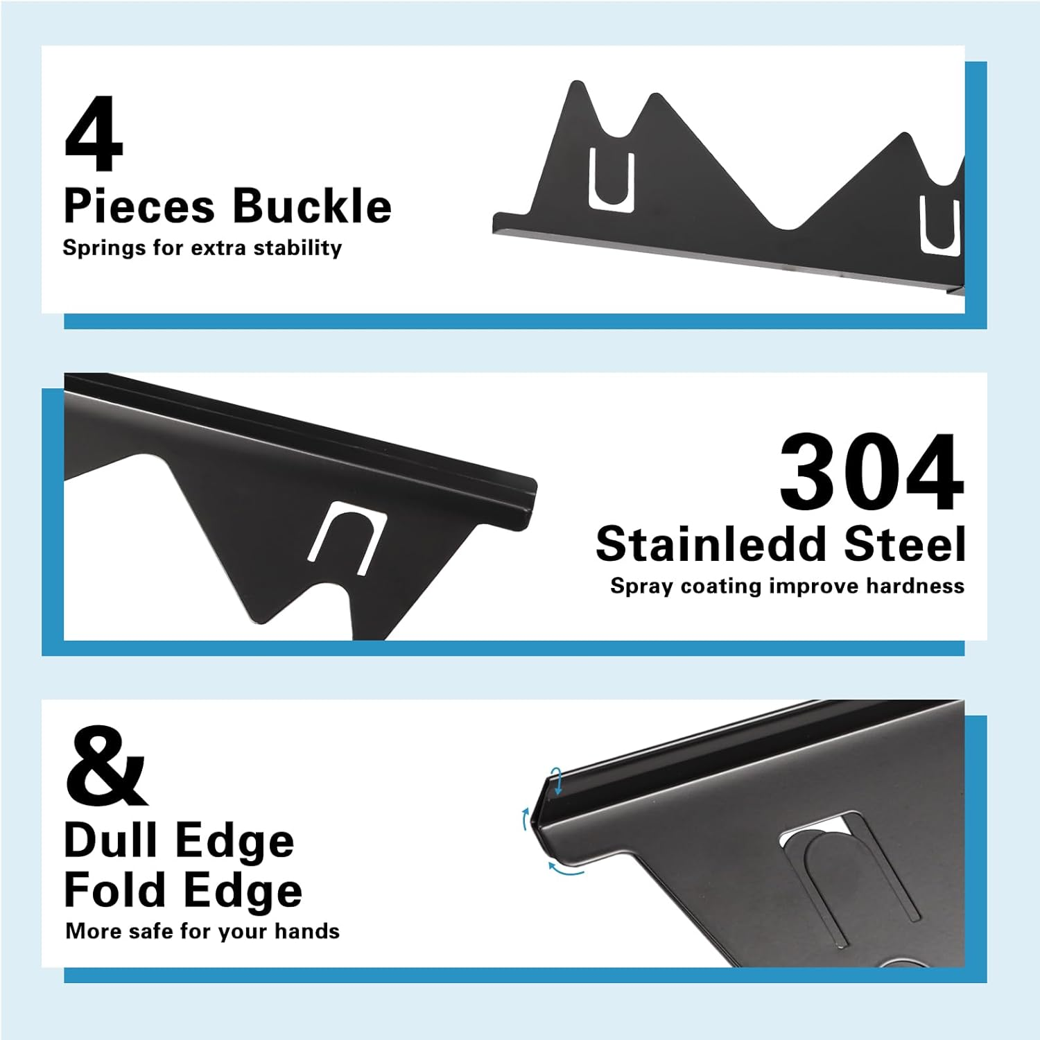 2PCS Stainless Steel Stove Gap Covers, Adjustable Oven Side Gap Filler Heat Resistant Easy Clean Stove Gap Filler for Kitchen Oven Counter Side Gap, Adjustable Length 13.8" to 27.6" (Black) image number 1