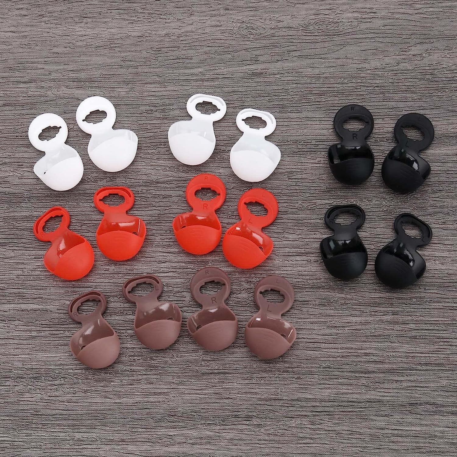 Emagtech 8 Pairs Ear Tips Compatible with Samsung Galaxy Buds Live Earphones Anti-Slip Silicone Earbud Cover (Black White Brown Red 4 Pairs Size L & 4 Pairs Size S) image number 4