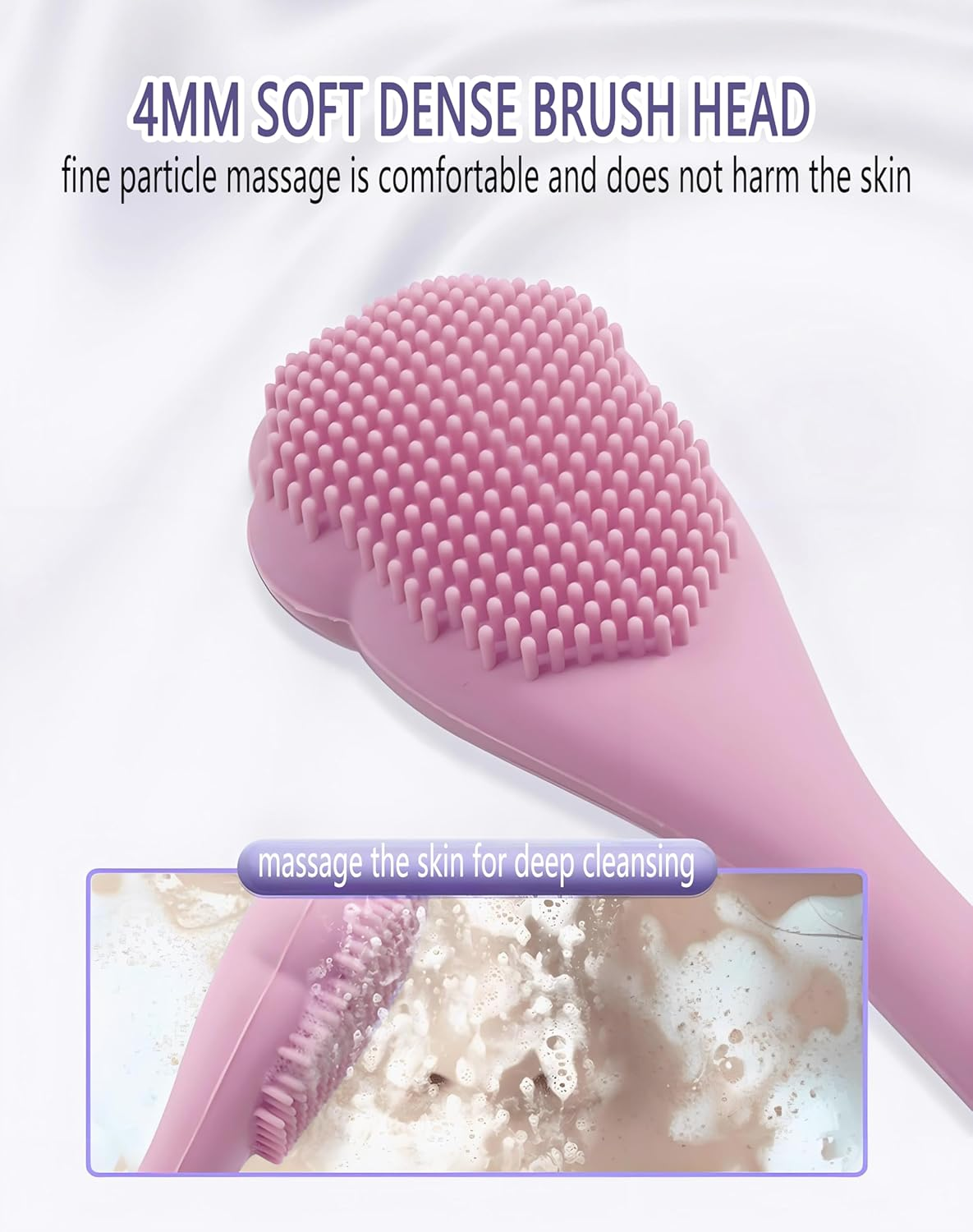 Silicone Face Scrubber Set - 2 Pack Dual-Purpose Facial Cleansing Brush & Mask Applicator | Gentle Exfoliator & Pore Cleaner image number 2