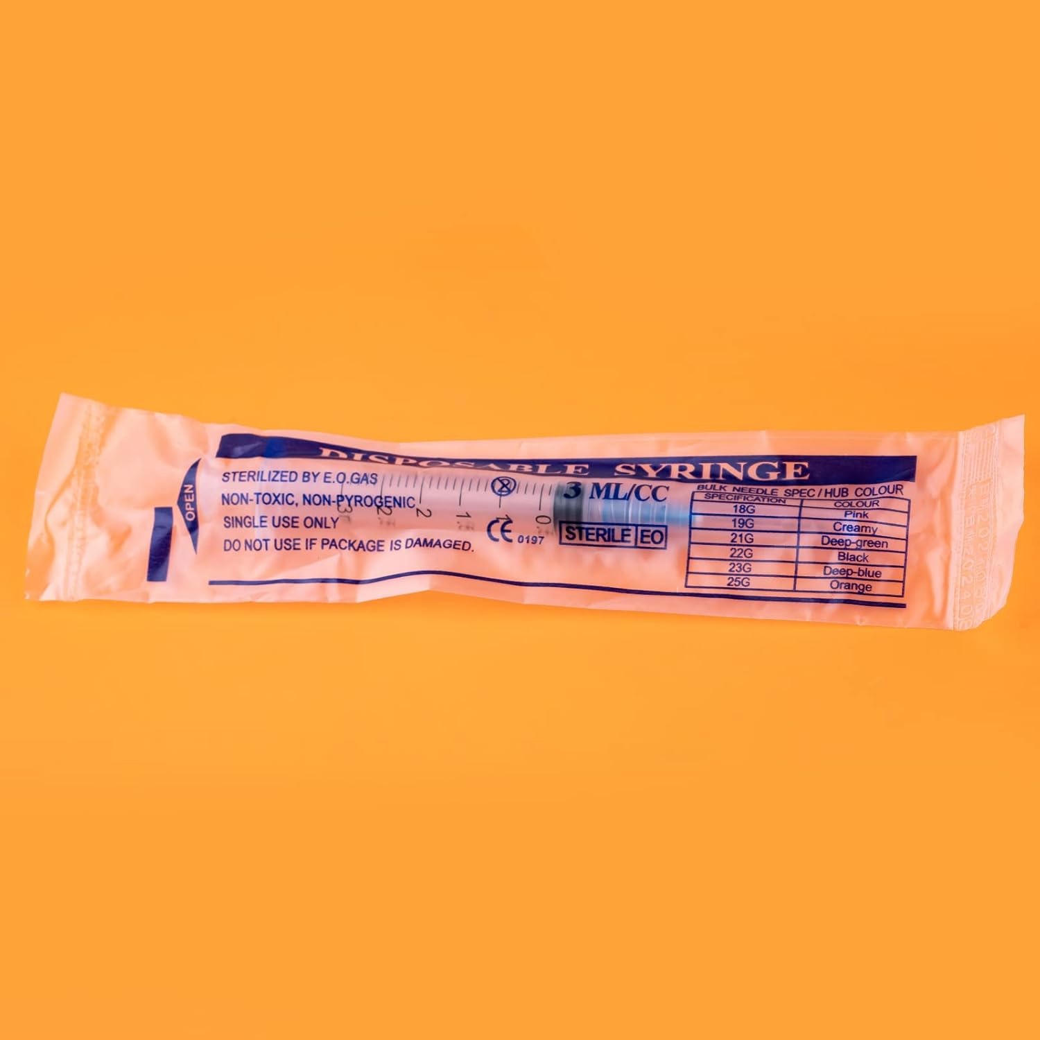 100Pcs/Pack, 3Ml Syringe with 23G (25Mm Long) Needle, Multiple Uses Laboratory Accessories, Individually Wrapped image number 3