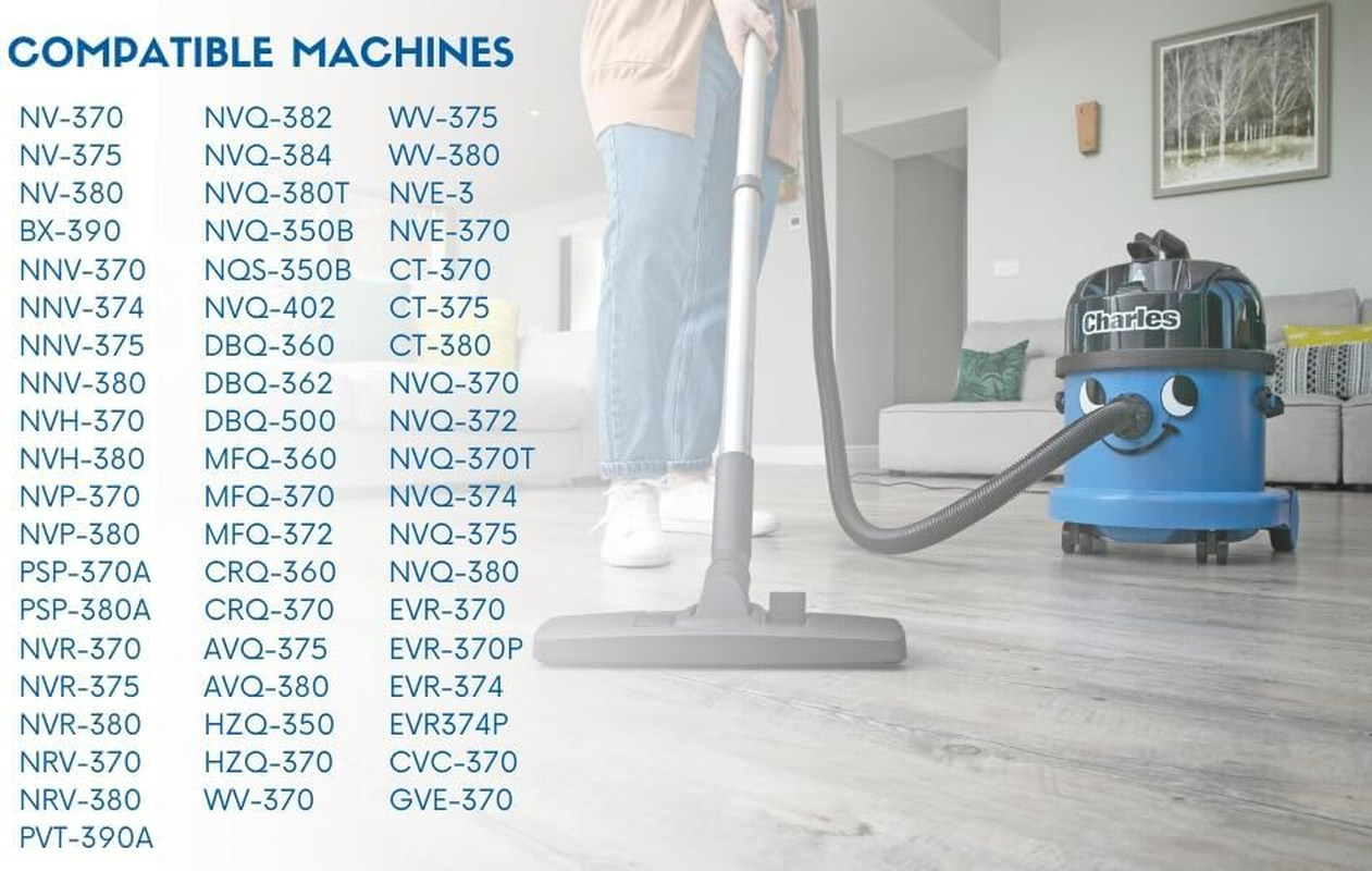 Charles George Henry XL Vacuum Bags NVM-2BH Hepaflo Dust Bags 10 Pack 604016 - Numatic