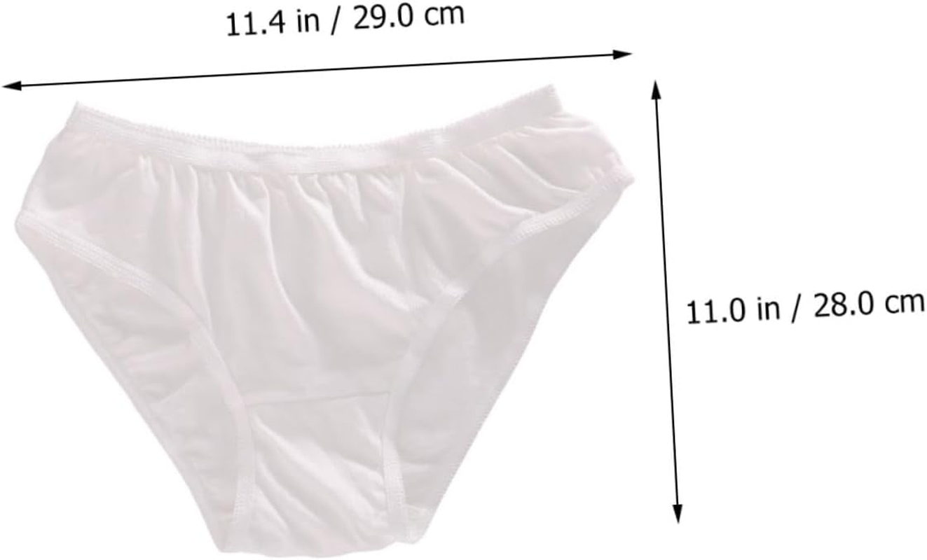 LIFKOME 5Pcs Portable Travel Underwear Women Cotton Disposable Briefs for Outdoor Use White image number 1