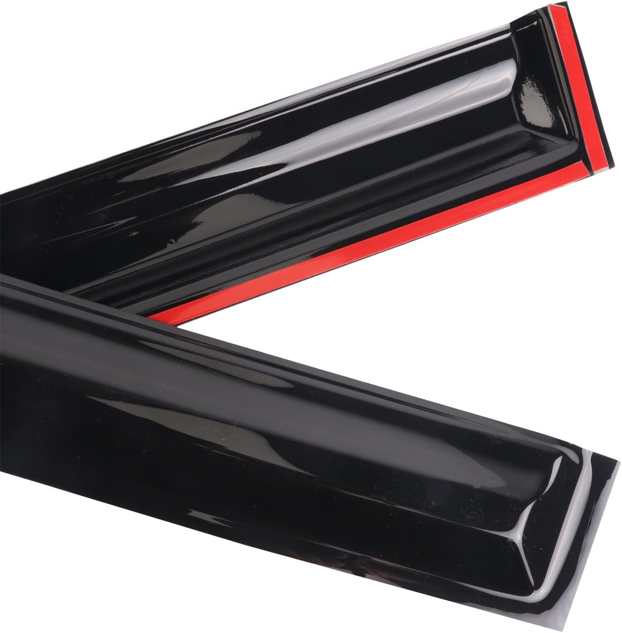 WONSABON Tape-On Window Visors Deflectors Rain Guards 4 Piece Set &lrm;Compatible with 2006-2012 Toyota Rav4 image number 6