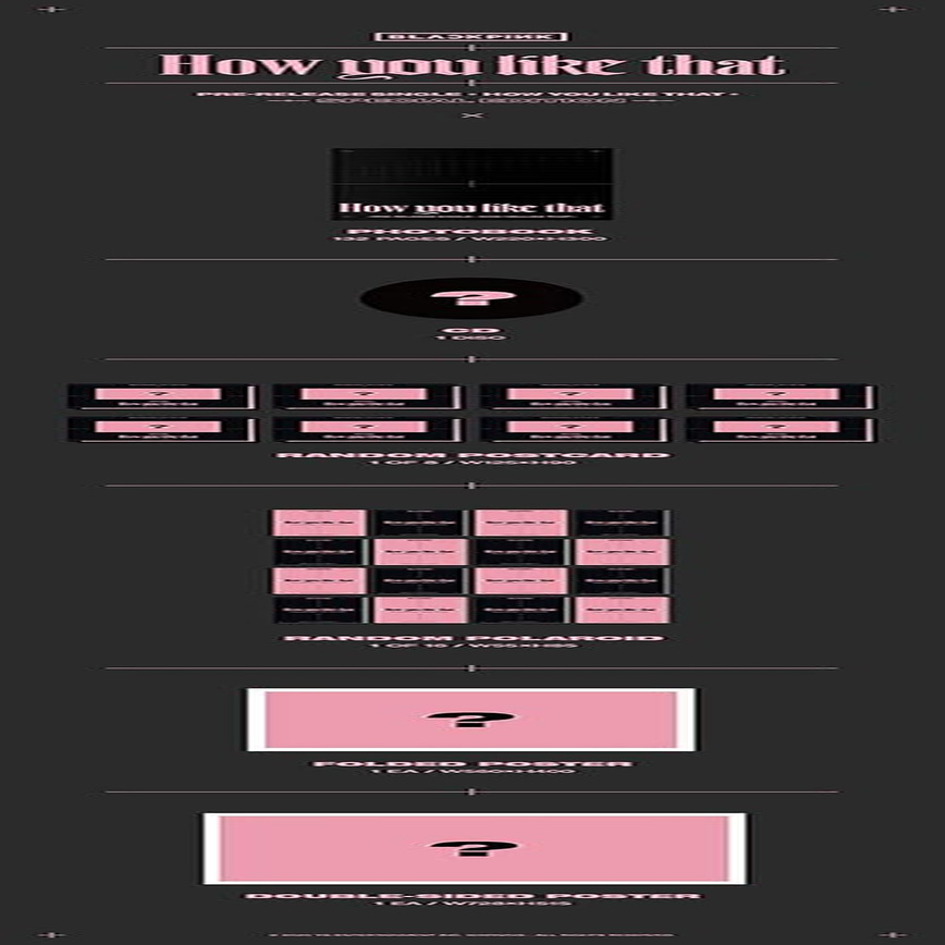 Blackpink 'How You like That' Special Edition Cd+1P Folded Poster on Pack+132P Photobook+1P Post+1P Polaroid+Message Photocard Set+Tracking Kpop Sealed image number 3