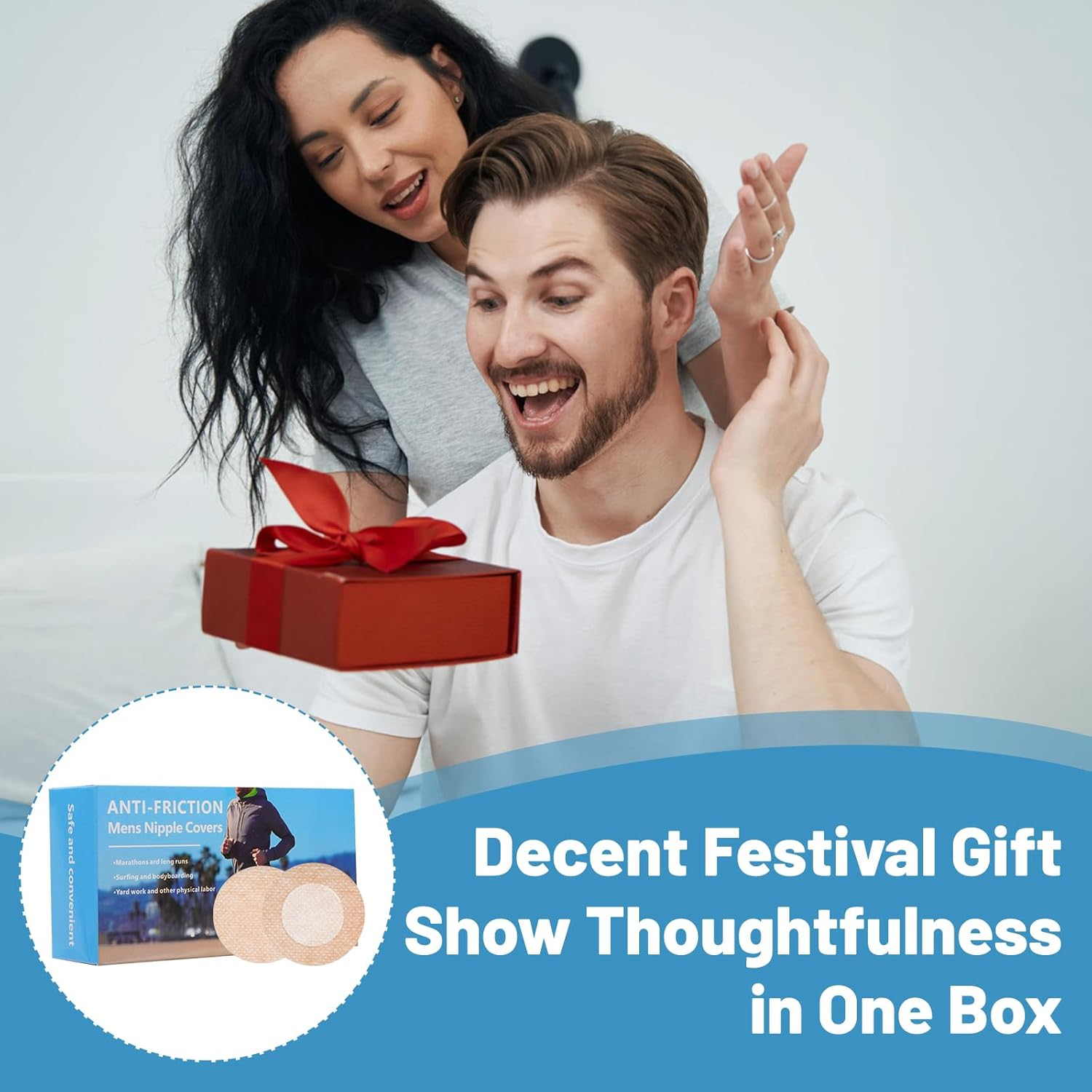 Men'S Nipple Covers 100Pcs (50 Pairs) | Ultra-Thin Anti-Chafing for Running, Marathon & Gym | Strong Adhesive, Invisible Underwear | No Rubbing, Easy to Remove