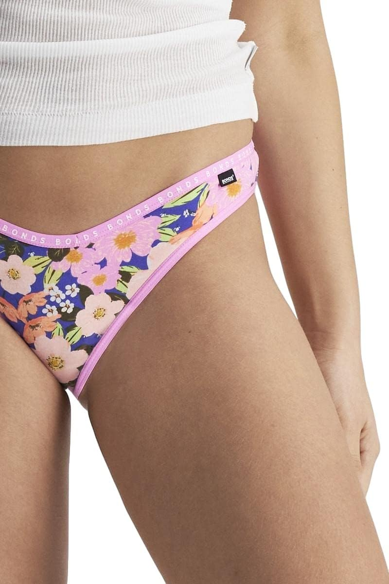 Bonds Womens Hipster V Bikini Ladies Underwear Floral Multicoloured