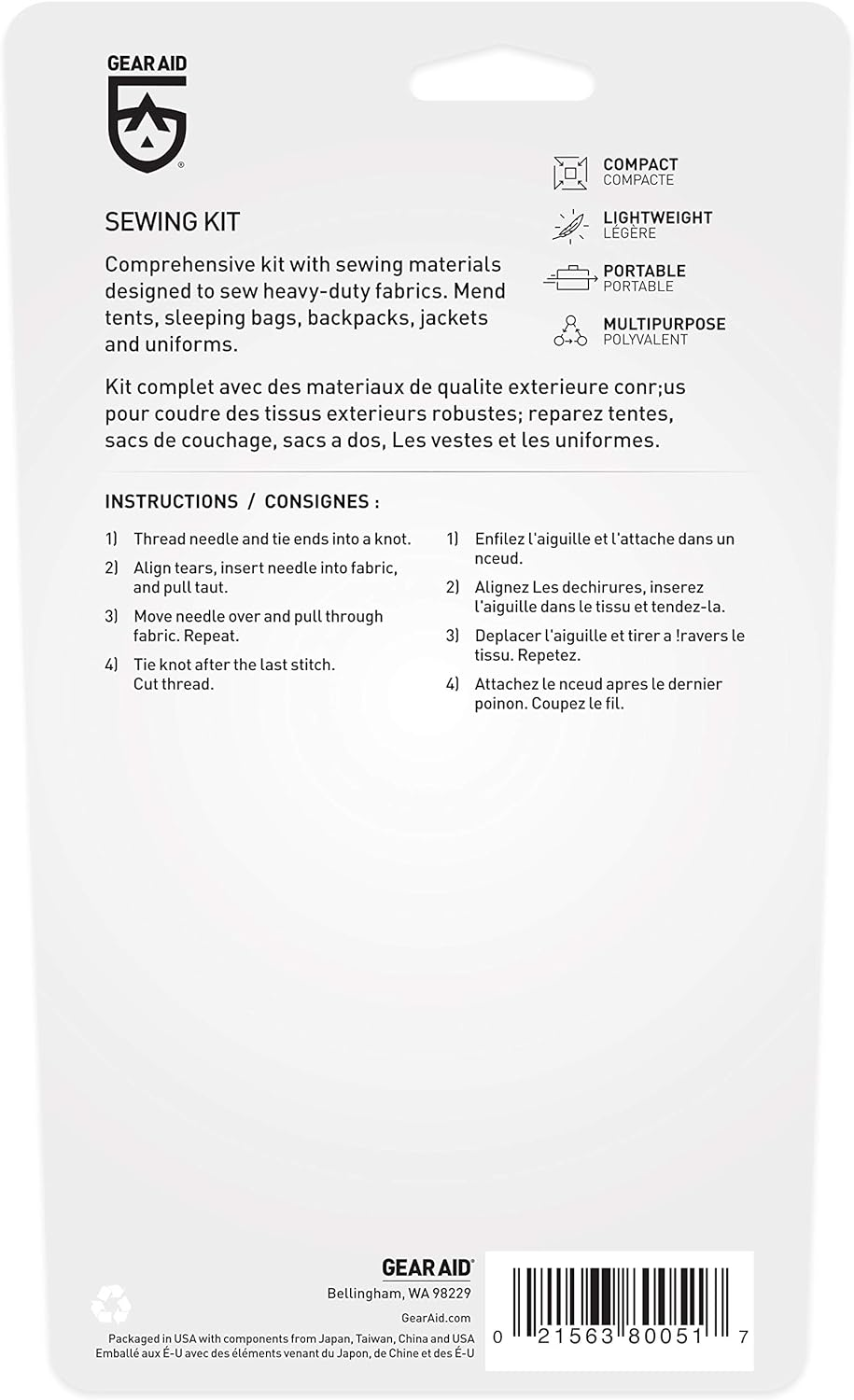 Gear Aid Outdoor Sewing Kit image number 3