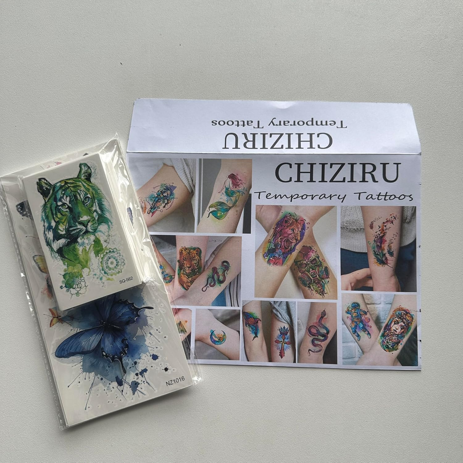 68 Sheets Realistic Butterfly Temporary Tattoos Women Girls Adhesive Tattoos Adults Colourful Half Sleeve 3D Black Butterfly Fake Tattoos for Sticking on the Skin Festival Accessories image number 4