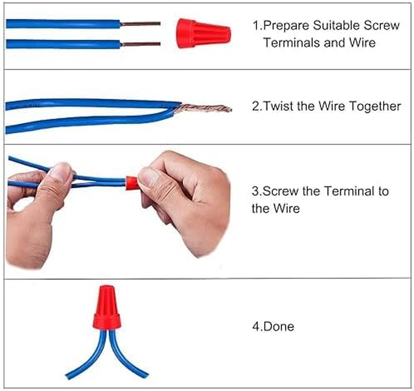 158 PCS Upgraded Wire Assortment Nuts Kit, Electrical Twist Nuts Colorful Wire Caps Kit,Wire Connectors with Spring Insert Twist Nuts Caps Assortment Set image number 5