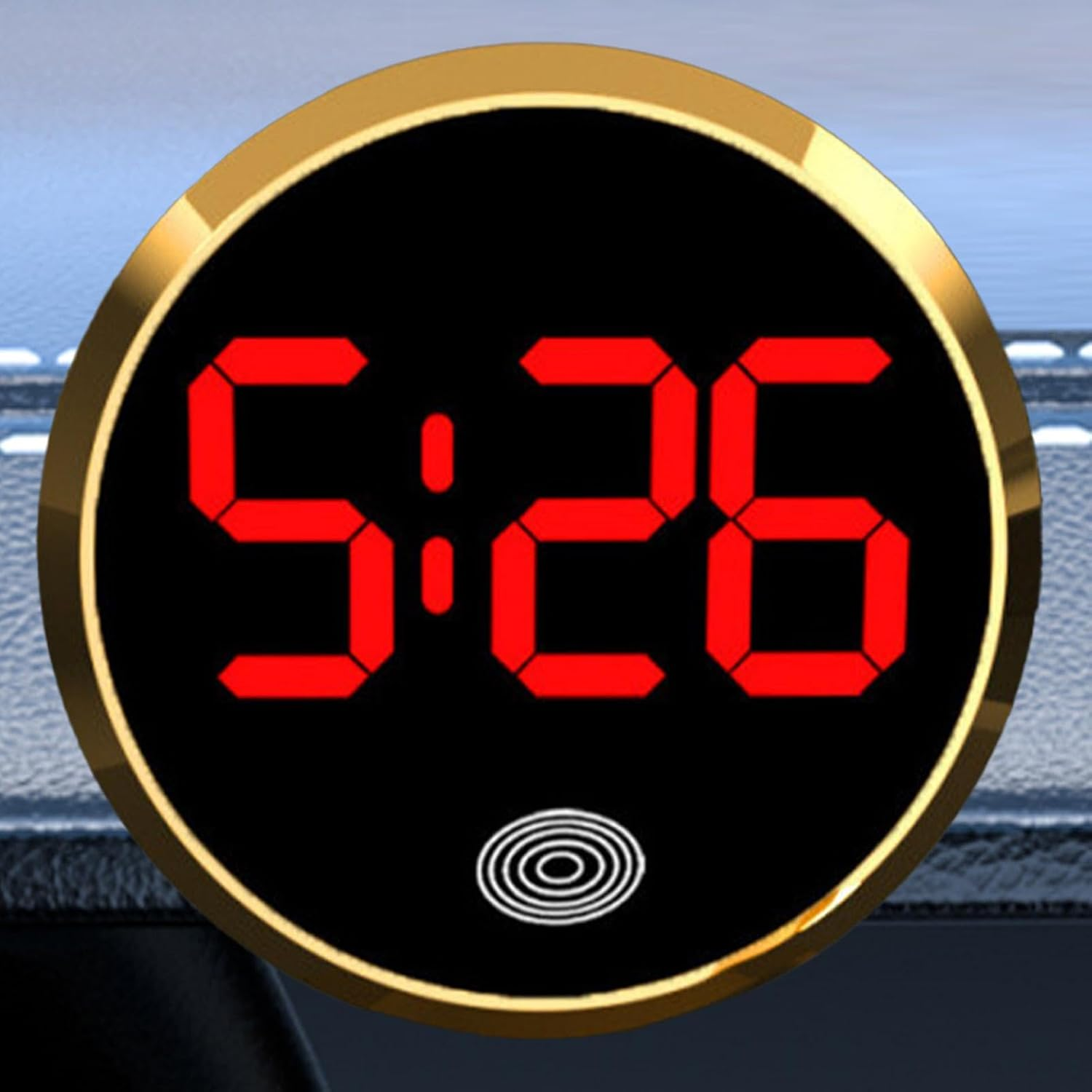 Car Dashboard Clock,Electronic round Auto Dashboard Clock - Stylish Appearance Car Accessories for SUV, Sedan, Small Car, RV, Truck image number 2