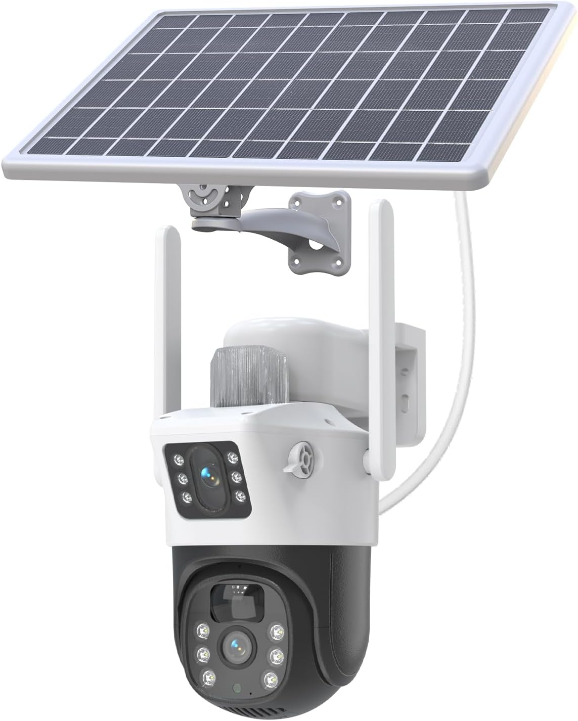 XIULIUU Solar Security Cameras Wireless Outdoor, 3K 6MP Dual-Lens Solar Cameras Security System with Solar Panel, 2.4Ghz Wifi, Full-Color Night Vision, Panoramic PTZ, Motion Tracking, 2-Way Audio image number 6