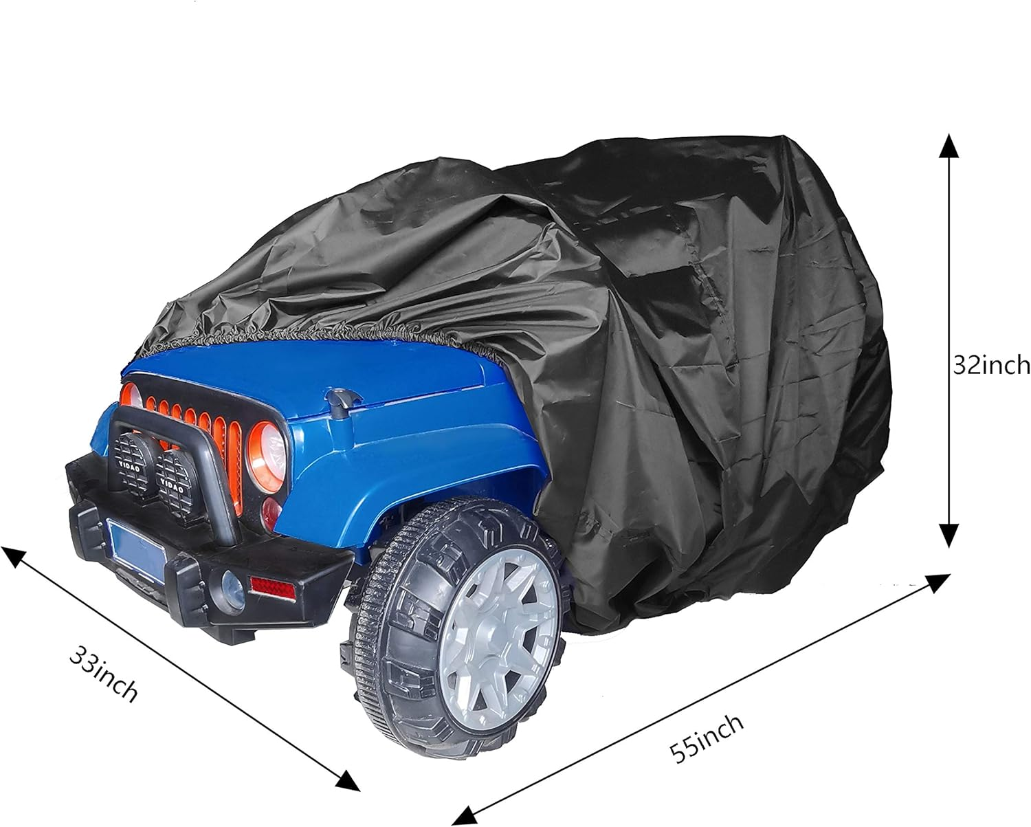 Zhanfashion Kids Ride-On Toy Car Cover， Outdoor Protective Cover for Children'S Electric Vehicles- Universal Fit,Waterproof Windproof Snow Dust Protection,55" X 33" X 32" image number 2