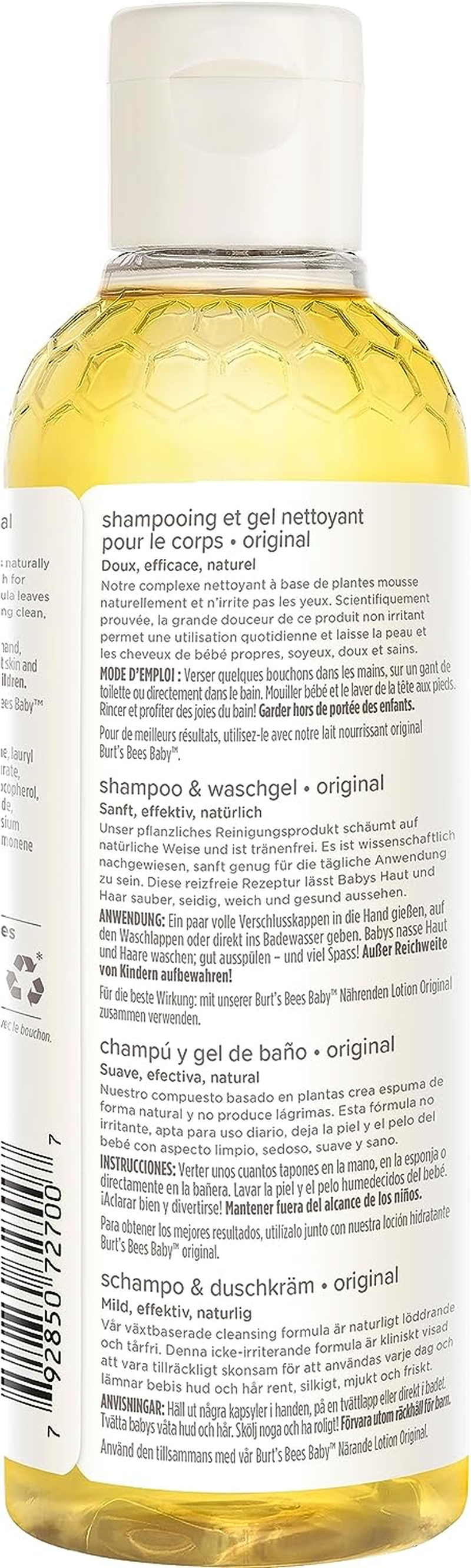 Burt'S Bees Baby Shampoo and Wash, Original, Tear Free, Paediatrician Tested, 98.7% Natural Origin, 235Ml image number 5