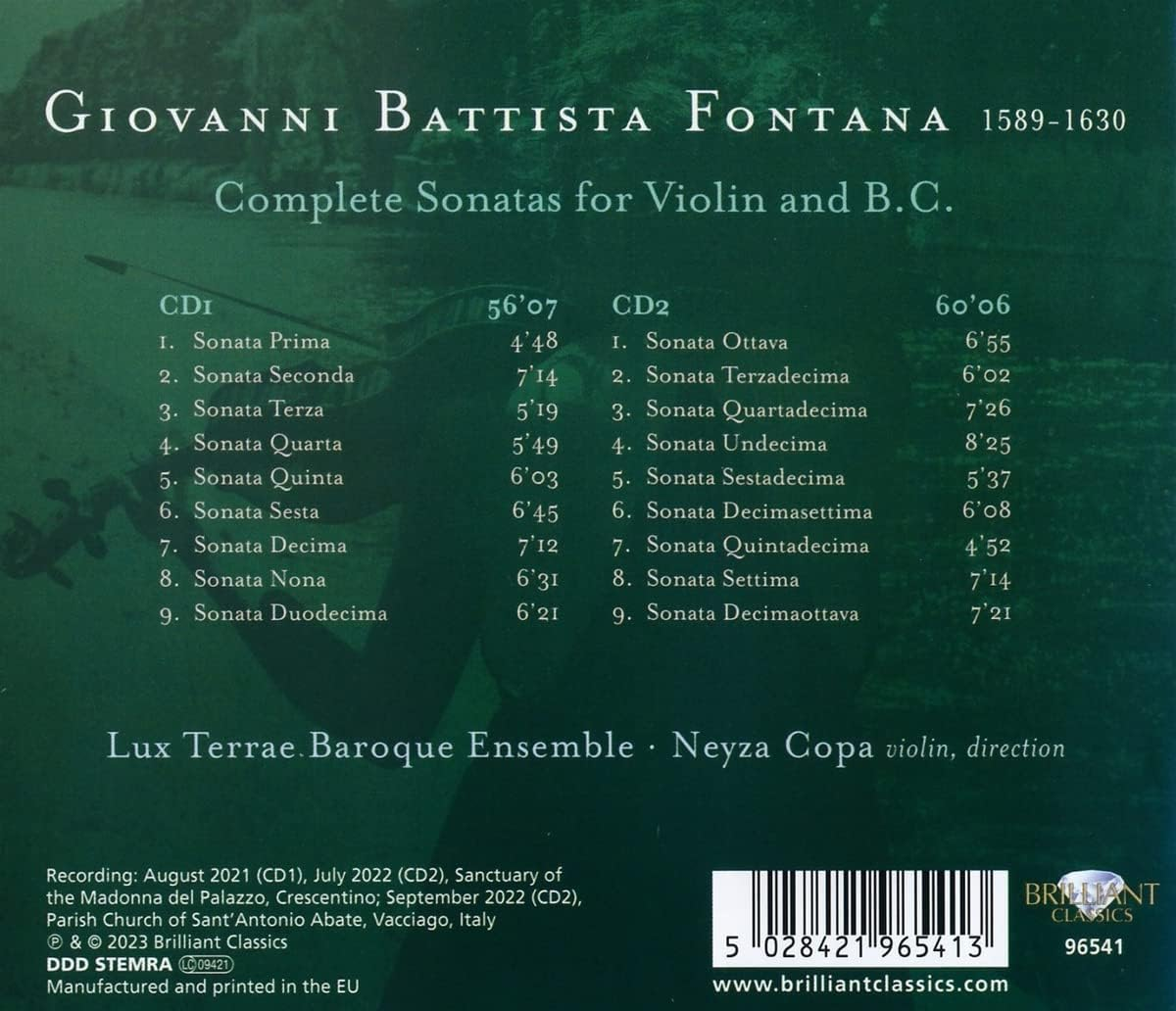 Complete Sonatas for Violin & Basso Continuo image number 1