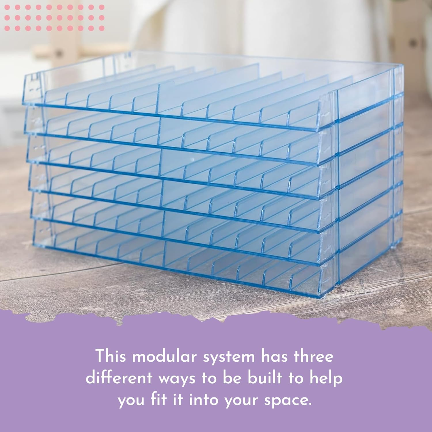 Crafter'S Companion - Universal Marker Storage System Modular System for 72 Pens (4 Trays) - Clear - Chisel image number 1