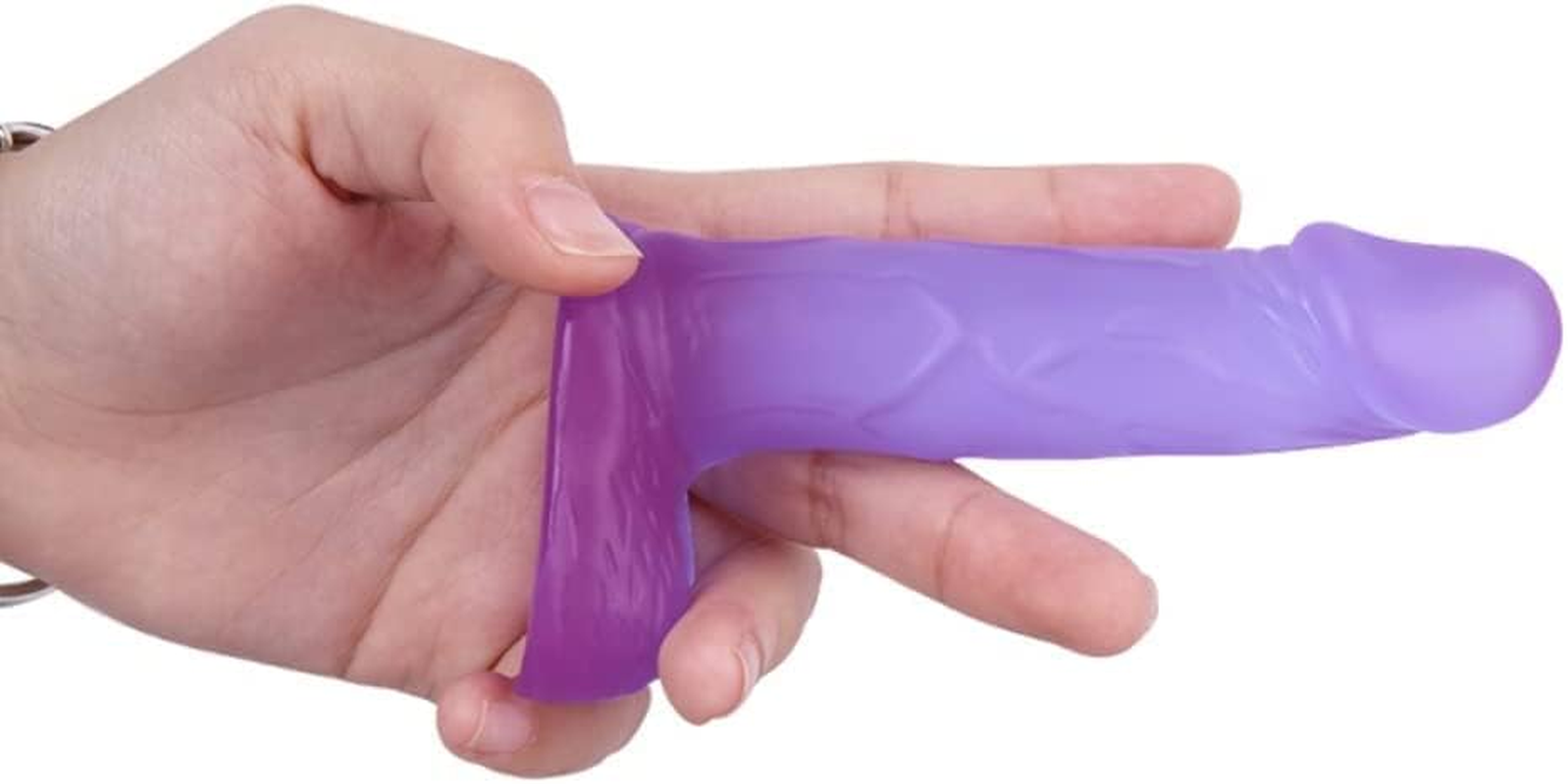 4 Inch Silicone Realistic Suction Mini Dildo,Beginner Plug,Soft Dildo with Curved Shaft and Balls,Sex Toy Women Men Couples.Experience Multi-Purpose Mini Style (Pink)