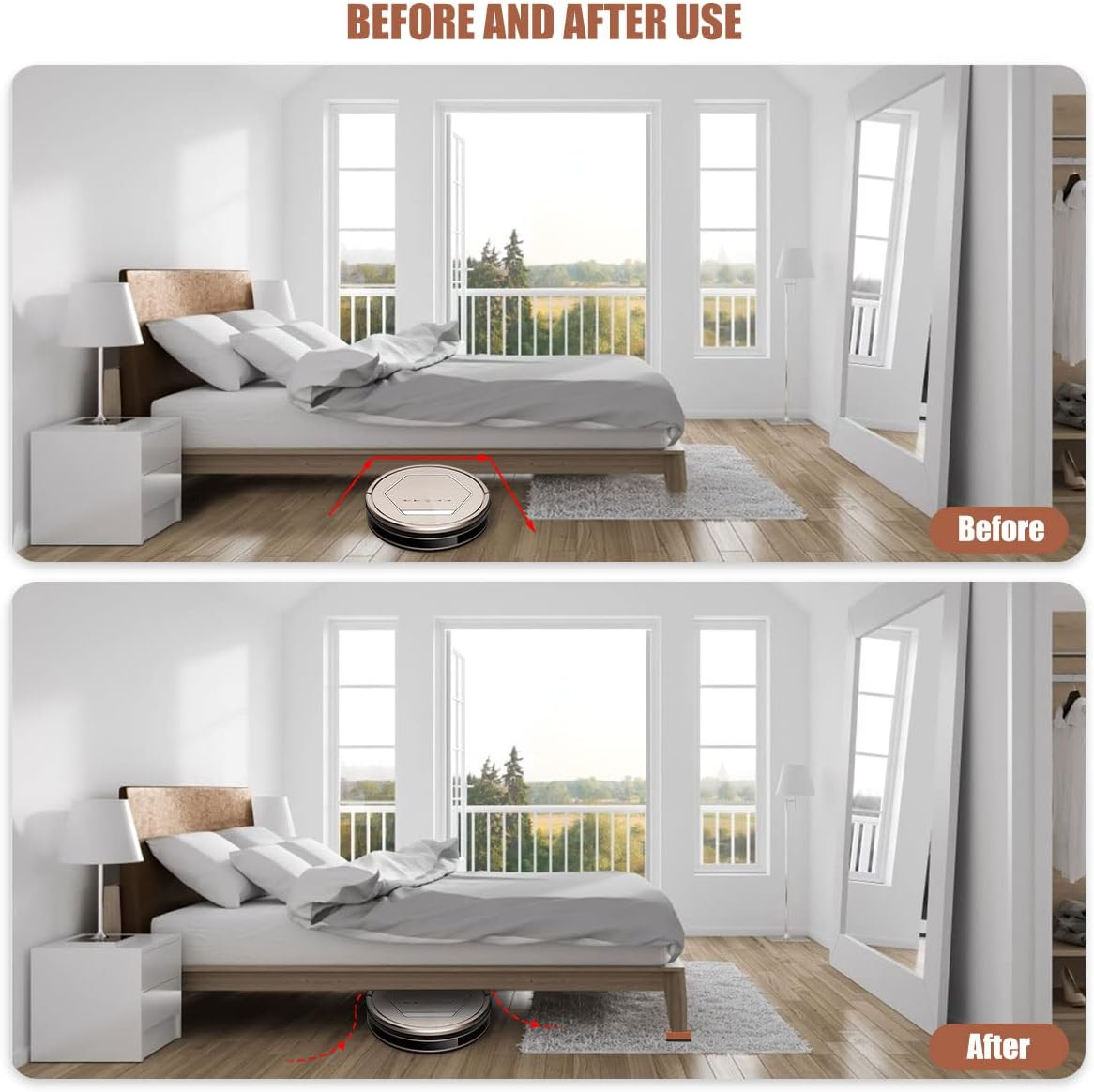 Bed Risers Heavy Duty Adjustable Furniture Risers Stackable Desk Lifts Leg Extenders with anti Slip Pad for Table Couch Sofa Chair Bed Frame Feet Accessories Supports up to 1102 Lbs (4 Pairs) image number 3