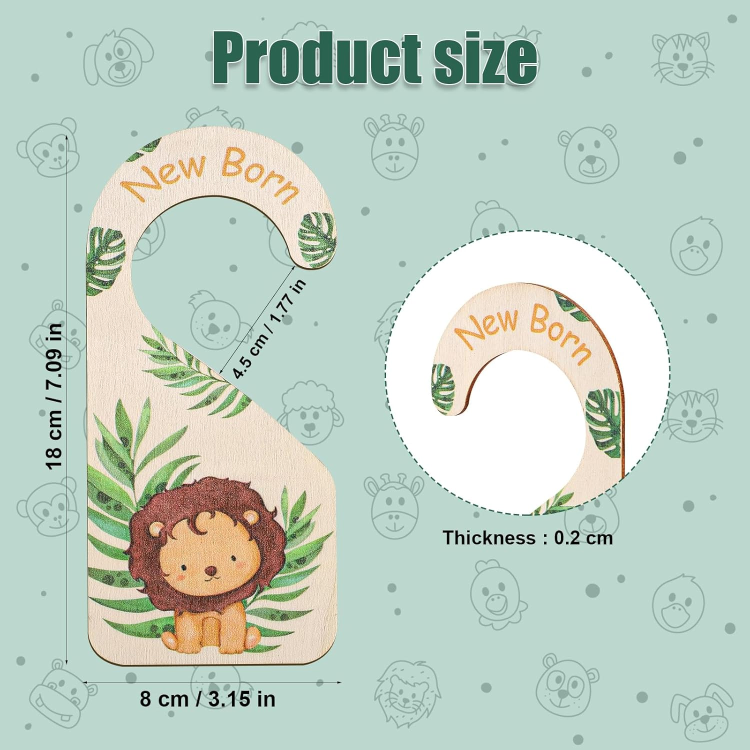 7Pcs Baby Closet Dividers, Boxwood Closet Dividers for Baby Clothes Double-Side Baby Clothing Dividers for Closet for New Mom Dad Parents image number 2