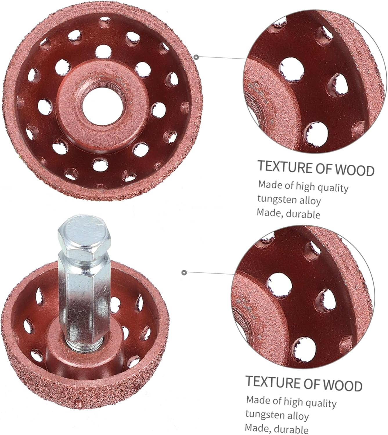 GLEAVI Tire Buffing Wheel High Strength Coarse Grit Polishing Wheel Tungsten Alloy Grinding Head Linking Rod