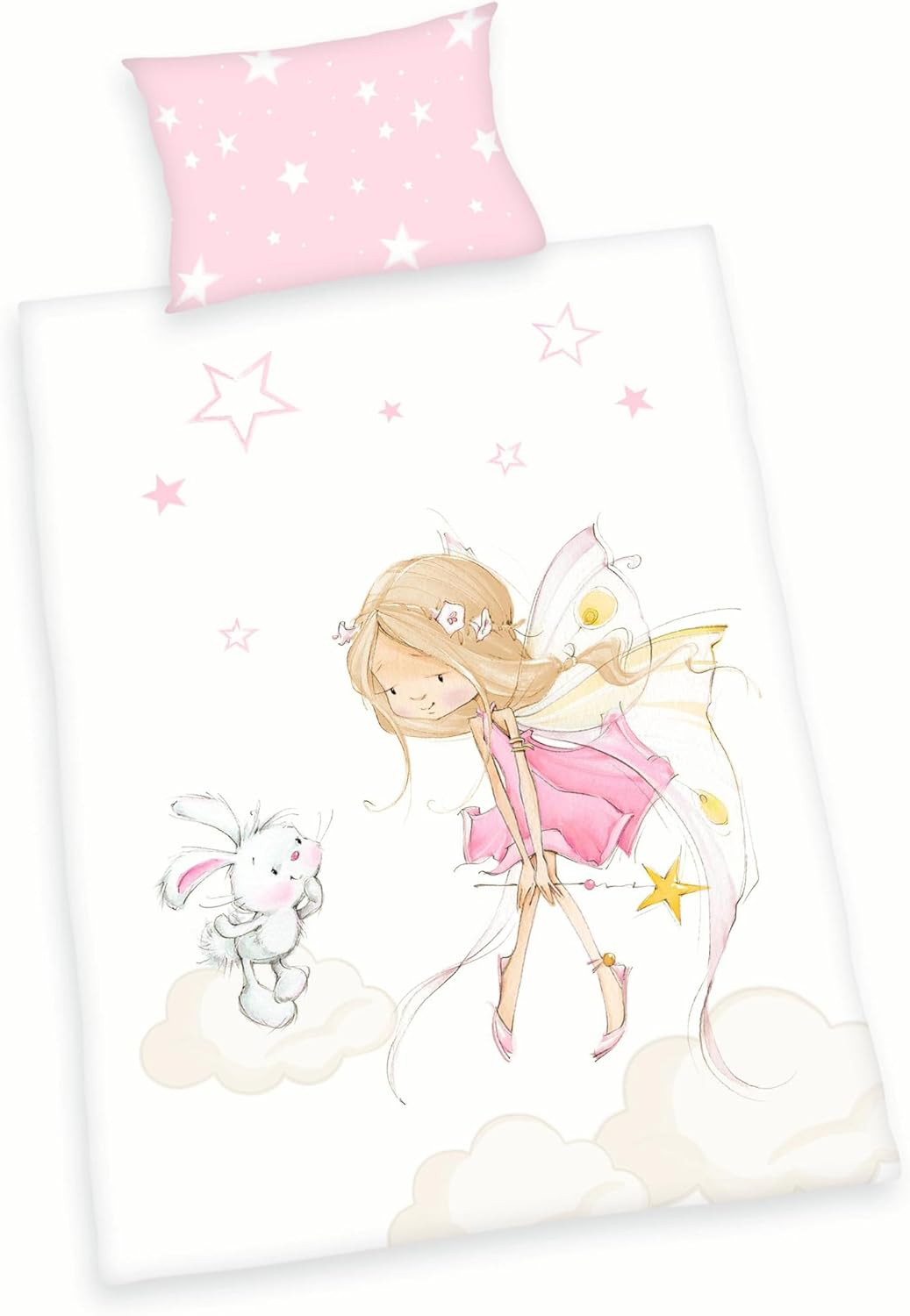 Herding Bedding Set, White/Pink, 100 X 135 Cm image number 2