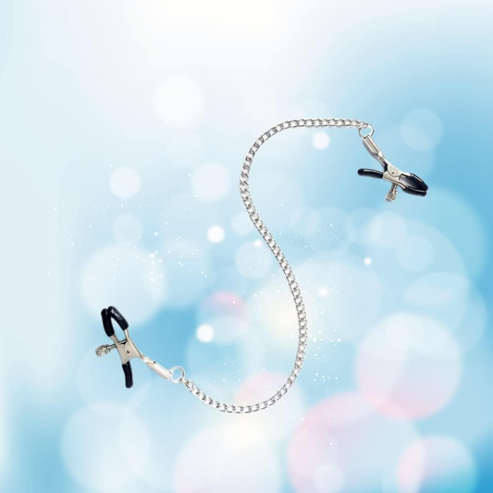 HUALI Nipple Clips Clamps Adjustable Pressure Breast Clamps Stainless Steel Non Piercing Nipple Rings Decorative Clip for Pleasure Toys Nipple for Women Men image number 3