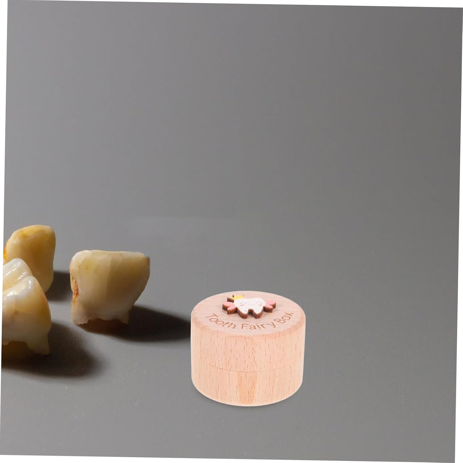 ABOOFAN Wooden Boy Girl'S Teeth Box Cute Tooth Keepsake Organizer for Boys Girls Shower Birthday Present image number 2