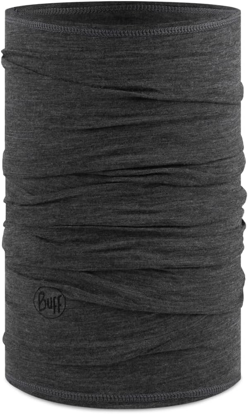 BUFF Lightweight Merino Wool Neck Gaiter 100% Ethically Sourced Wool, Versatile, Temperature Regulating Face Mask, Adult Size