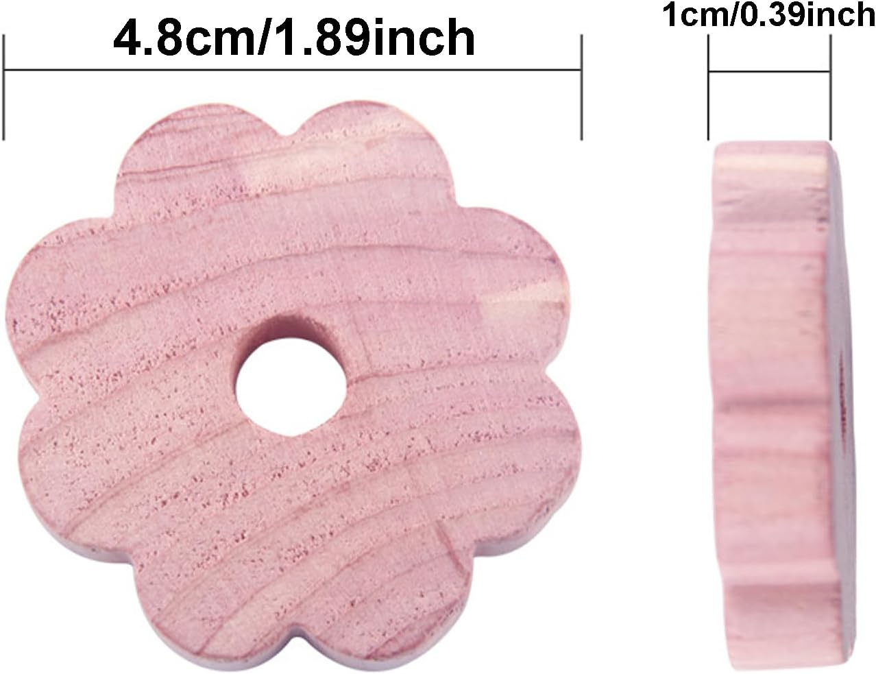 Yotsuba Cedar Rings, 12-Pack Cedar Rings for Clothes Storage - Natural Scented Insect Repellent for Moth Control - Easy to Hang on Hangers - Safe for Clothes, Linen, and Homes (Flower Ring) image number 4