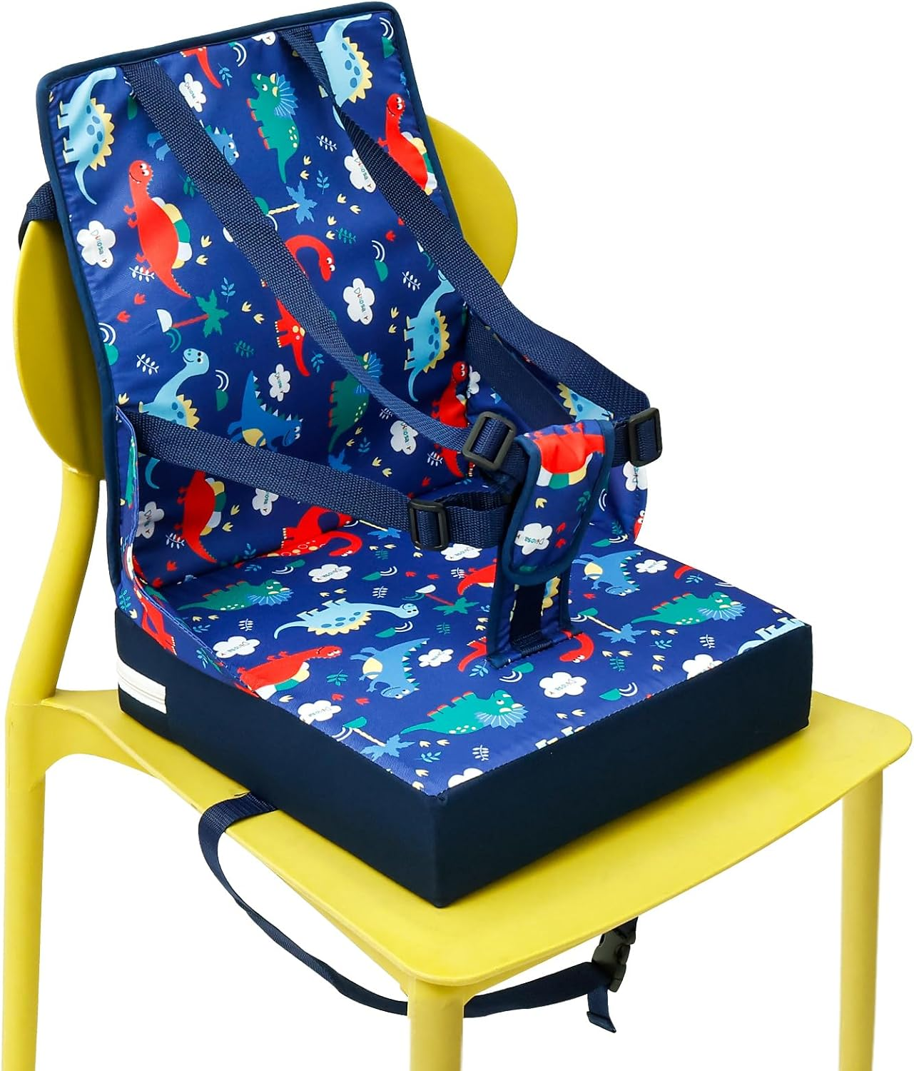 Fwqofvk Toddler Booster Seat Chair, with 3 Point Buckle Safety Protection, Thickened Heightening Cushion, Kids Booster Cushion Easy to Clean for Dining 32 X 32 X 7.5Cm (Style 1)
