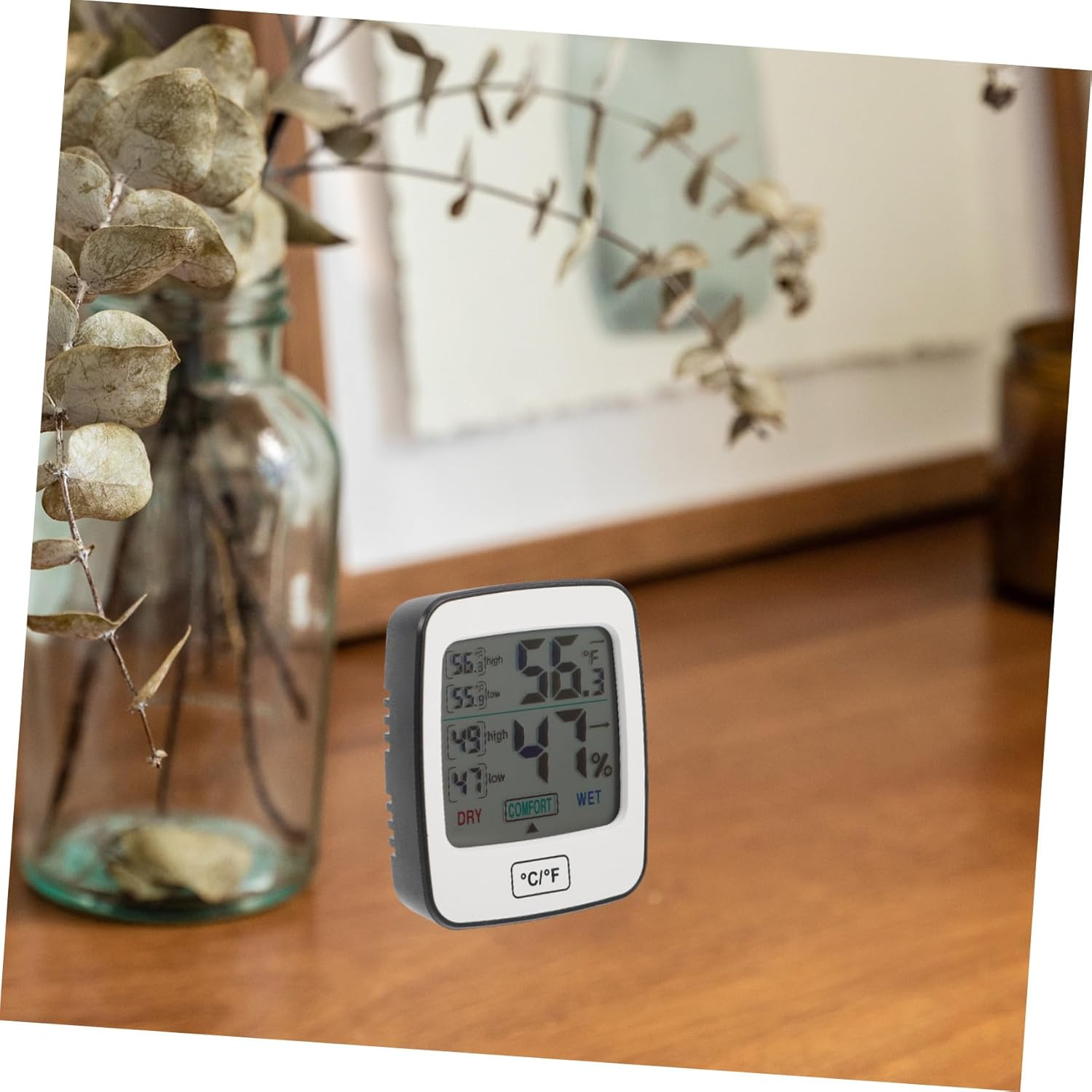 DECHOUS Large Screen Digital Hygrometer Thermometer for Household Use Accurate Temperature Humidity Monitor with Data Display Abs Material Read Multipurpose Electronic Device image number 6